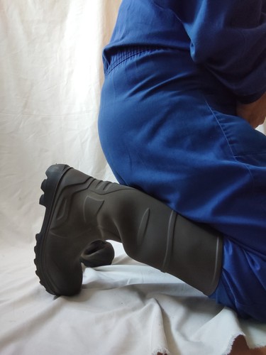 Rubber Boots Waders Gummistiefel Vintage Goma Caucho Botas Caza Pesca Badu 45 - Photo 2/22