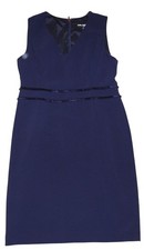 Karl Lagerfeld Paris Navy Blue Sleeveless Shift Dress Women's Size 12