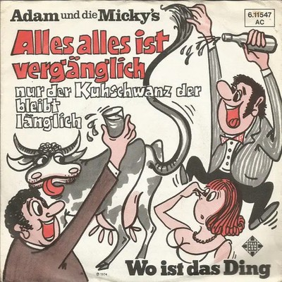 Adam Und Die Micky's 7'' Vinyl Single 45 RPM Pop Rock 1974 Near Mint