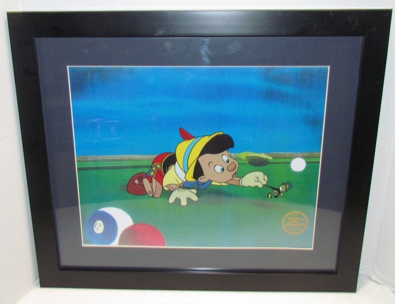 Walt Disney Pinocchio & Jiminy Cricket Ltd Edition Serigraph Sericel