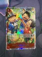 Ace & Sabo & Luffy Foil SR Carrying On His Will OP13-007 LP