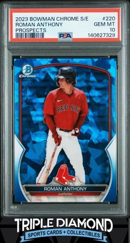 2023 Bowman Chrome Sapphire Roman Anthony Prospects Red Sox PSA 10 U993