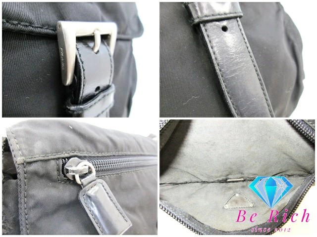 PRADA Shoulder Bag BT8994 Black Nylon Leather Triangle Plate Logo Pocono Crossbo thumbnail 8