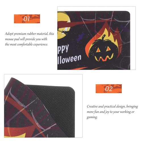 Halloween-Mauspad, Computer-Mauspad, rutschfestes Mauspad für Laptop-Computer - Afbeelding 3 van 10