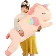 Unicorn Plush Hugging Pillow, Big Unicorn Stuffed Animal Body Pillow Toy Gifts