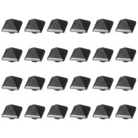 24 StüCk Quadratische Spike-Nieten, 15 Mm, Metall-/Ledernieten, Schwarz