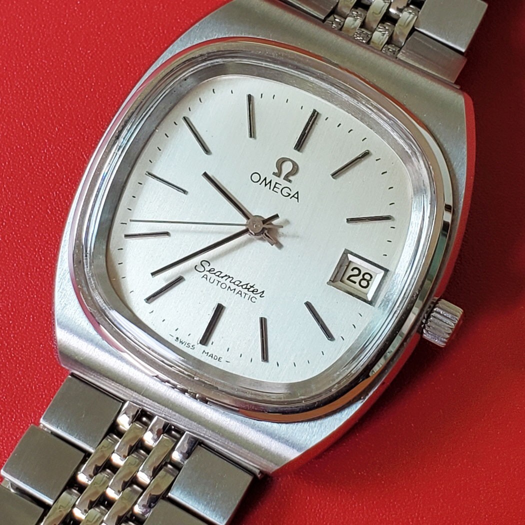 VINTAGE 1979 MEN OMEGA SEAMASTER CAL 1010 AUTOMATIC DATE SERVICED CLEAN