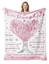 Daughter Gifts Throw Blanket, Birthday Christmas Present Sofa Bed 60x50 Inch