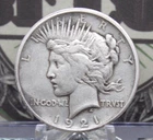1921 "P" Peace SILVER Dollar *HIGH RELIEF* $1 #EC2 **KEY DATE** ECC&C, Inc.