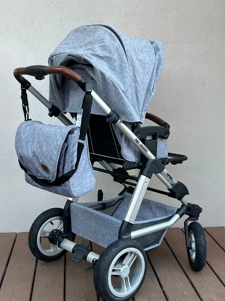ABC Design Viper 4 Kinderwagen 3 in 1 mit viel Zubehör, Edition grau  - Bild 3 von 4