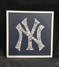 New York Yankees Baseball Card Mosaic Art Piece- Made With Authentic Topps Card