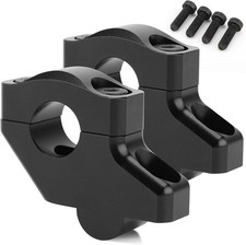 1 1/8" Handlebar Bar Risers Motorcycle Bar Clamps 28mm Bar for Motorbike Black