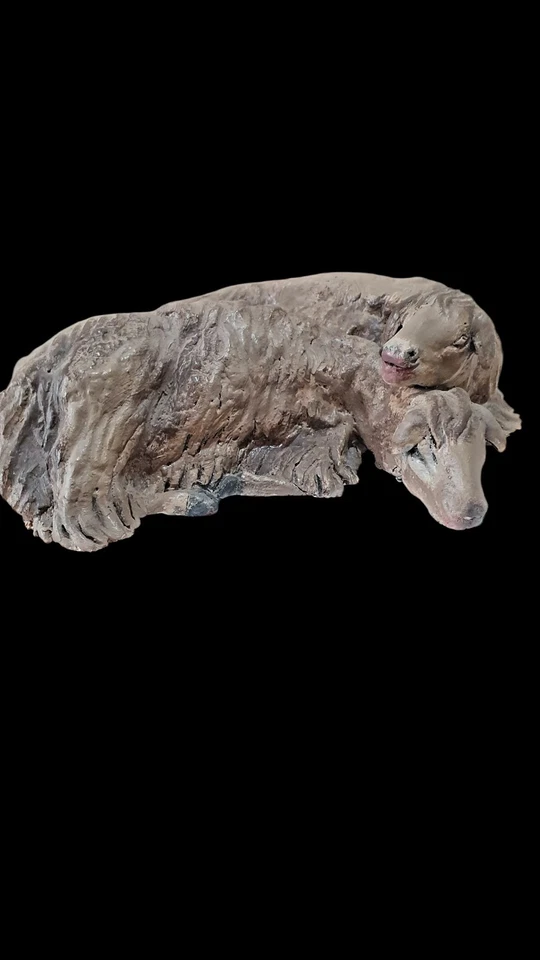 Animali Presepe  2 PECORE Dorminti   Per Pastori H. Cm. 35  - Immagine 3 di 4