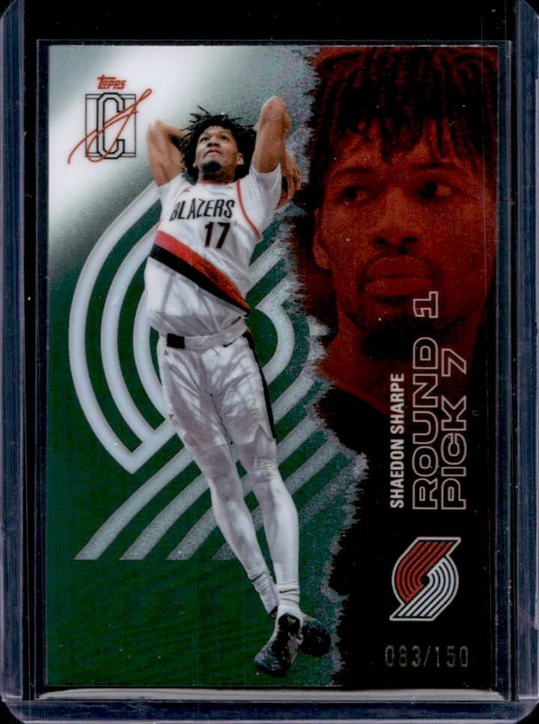 2025-26 Topps Class Shaedon Sharpe Chrome Veteran Green Refractor #/150