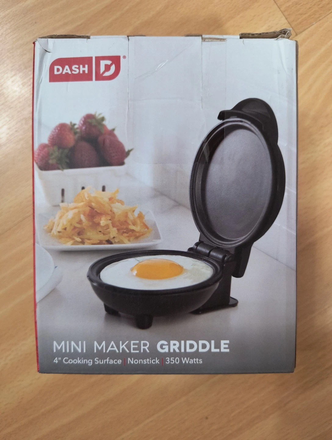 Dash Compact Mini Maker Griddle 4” Nonstick Cooking Surface Plug In 350 Watts