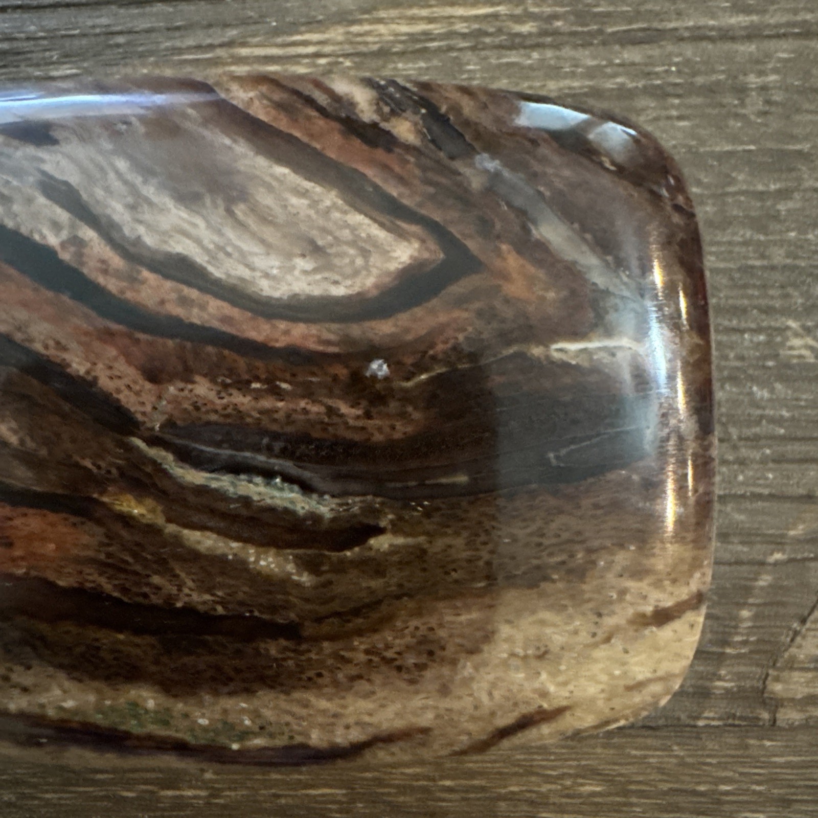 Large Polished Stone Rectangle Rounded Corner Bel… - image 5