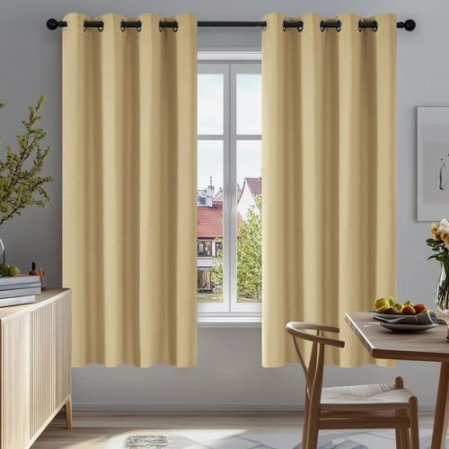 Blackout Curtains Thermal Insulated Noise Reducing 66 x 84 Inch – Biscotti Beige
