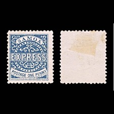Blackheath Stamps 5941 Samoa SG15 1 d Blau, Lithografie MH Mint, 1877
