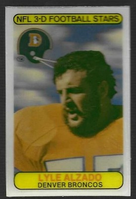 VERY RARE 1979 STOP N GO # 15 Lyle ALZADO BRONCOS NICE NO CRACKS