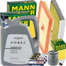 MANN INSPEKTIONSPAKET+5L ORIGINAL 0W30 ÖL passend für VW GOLF 7 TOURAN 1.0 TSI