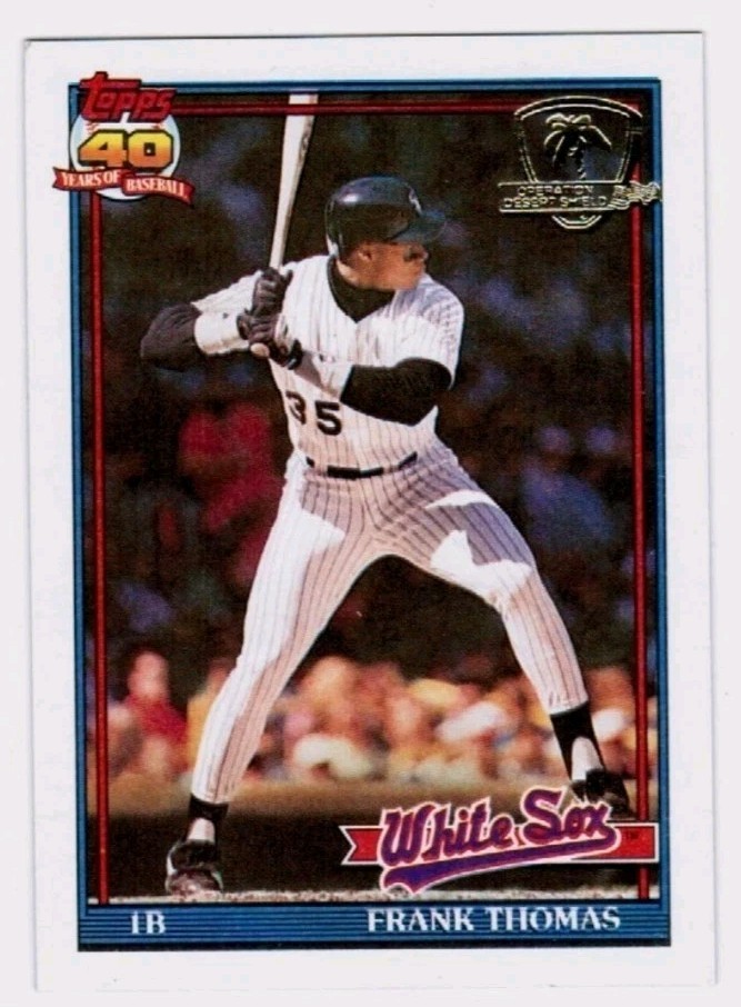 FRANK THOMAS 1991 TOPPS DESERT SHIELD CHICAGO WHITE SOX 79