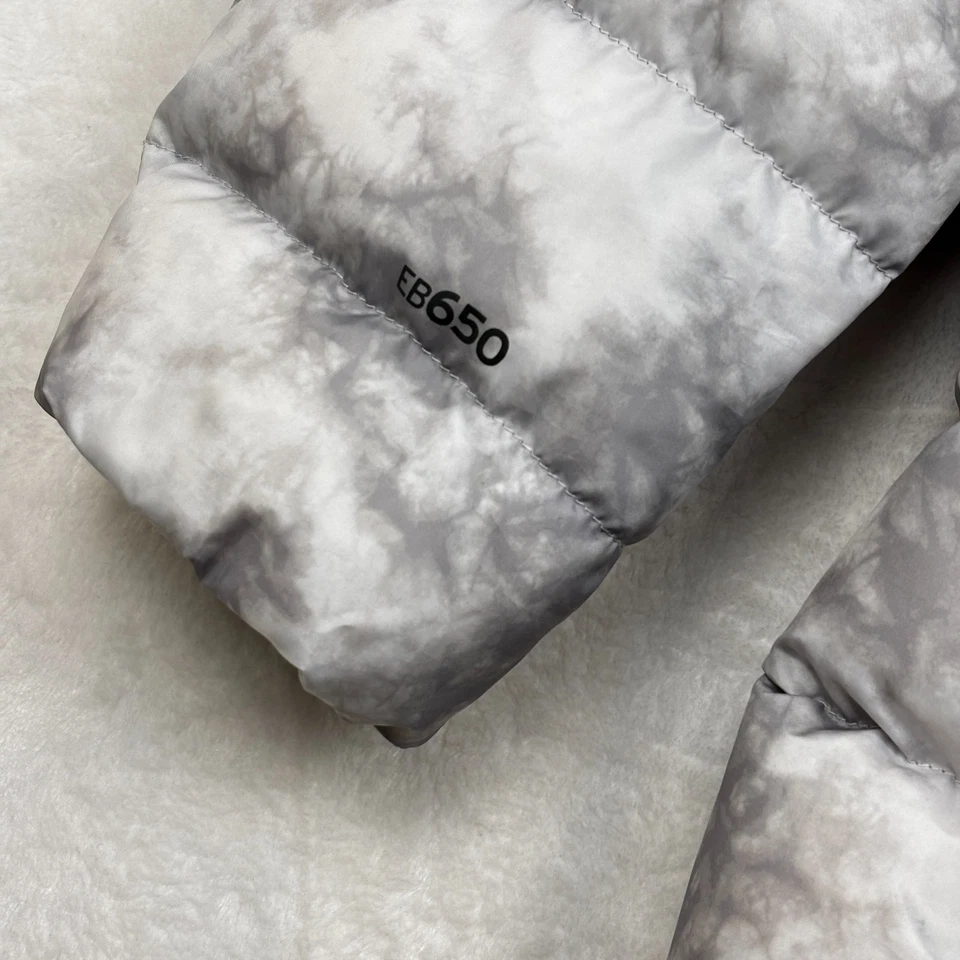 Eddie Bauer EB650 Down Puffer Jacket Womens 3XL White Splatter Hooded Parka Coat - Image 4 of 4