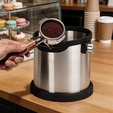 Stainless Steel Coffee Knock Box Waste Coffee Bucket Round