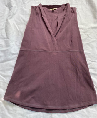 Gaiam Organix Yoga Tank Top Womens Breathable Purple XL EUC V Neck Sleeveless