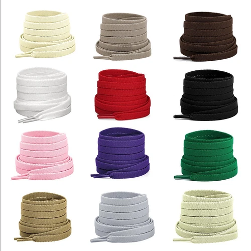 FLAT Athletic 3/8" Wide Sneaker SHOE LACES 24 27 30 36 40 45 54 63 Inch