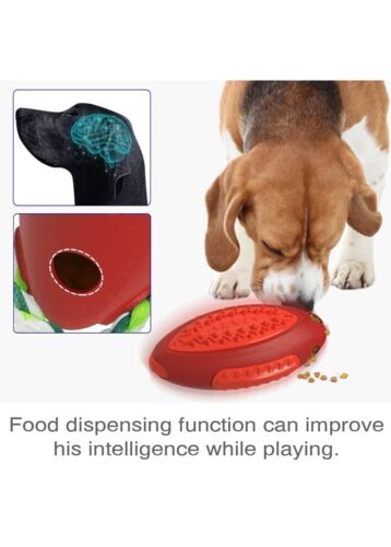Indestructible Dog Chew Toy Tough Teeth Cleaning Ball Aggressive Chewers Red - Picture 2 of 5