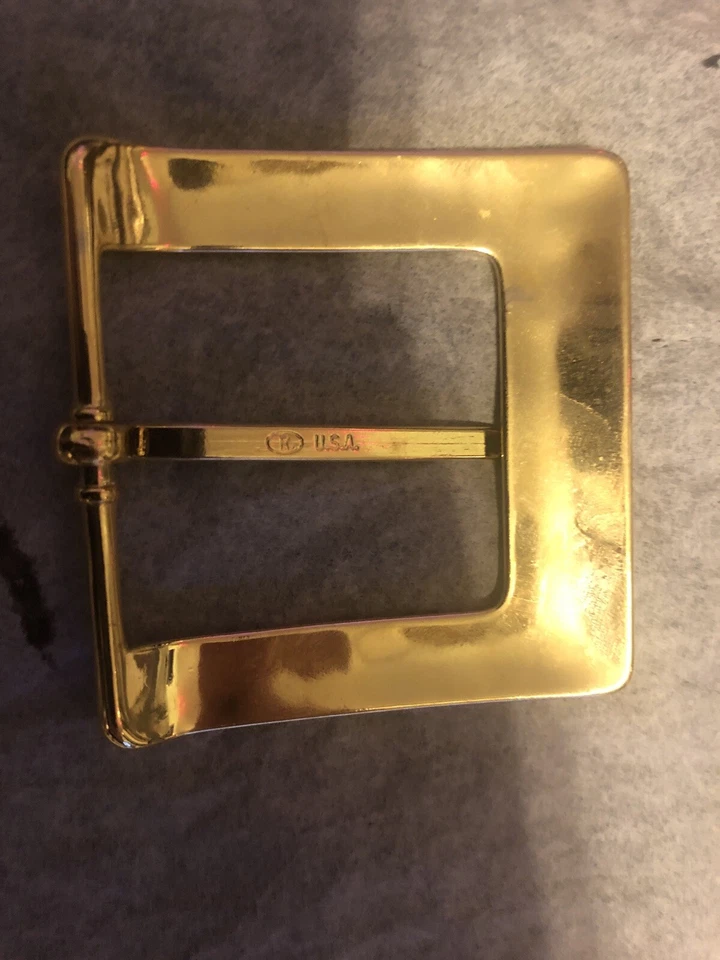 CANTIDAD 2 - 1.5” Ancho Oro Cuadrado Hebilla de Cinturón - Dimensión Exterior 2.5”W X 2.25”T Foto 4 de 4