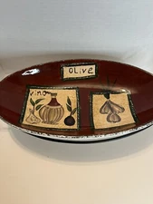 Serving  Dish/bowl with Stand Parini Red Beige Italian-design Ceramic