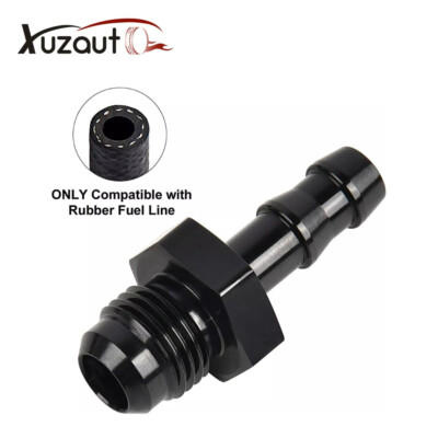 Male 6An An-6 To 3/8'' Hose Barb Adapter Fitting AN6 6AN -6AN 3/8 Push Lock 