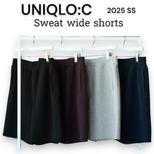 UNIQLO : C Sweat wide shorts 476225 Unisex Boxy silhouette Authentic JAPAN NEW