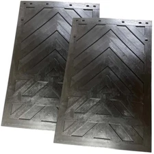 Mud Flaps 36" Tall x 24" Semi Dump Truck Heavy Duty Design 1 Pair 3/8" Thick