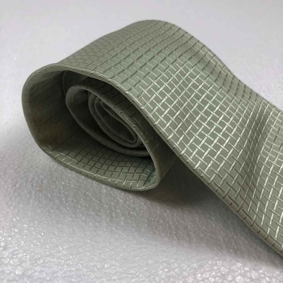 Corbata Beverly Hills Polo Club Para Hombre Verde Claro Geométrica Poliéster   Foto 2 de 3