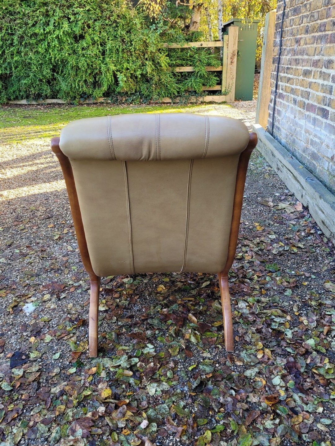 Antique Chesterfield Leather Button Back Slipper Chair eBay