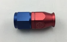 W576R -10AN / Straight Hose End / PTFE Teflon Swivel 10 AN Fitting -10 Red/Blue