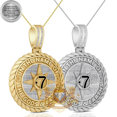 Real Genuine Diamond 0.85 Cwt. Universal Flag Five Percenter Allah