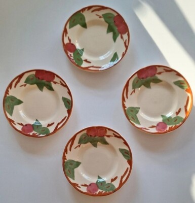 Vintage Blumen Franziskaner 'Apfel' Beilagen Brot Vorspeisen Teller Obst Design