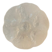 Mid 20th Century French Gien White Oyster Plate