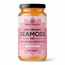 Raw Organic Sea Moss Gel Superfood Wildcrafted  Strawberry Flavor
