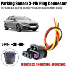 2X PARKSENSOR STECKER Anschluss 3polig F&uuml;r AUDI A3 A4 A5 A6 A8 Q2 Q3 Q5 Q7 TT