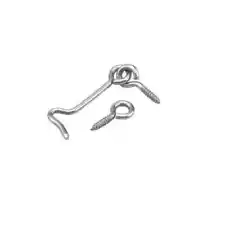 2PK Everbilt 2 in. Stainless Steel Hooks and Eyes For Screen Door Gate Fence