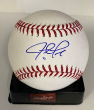 JUSTIN TURNER BLUE JAYS/RED SOX SIGNED AUTOGRAPHED M.L. BASEBALL BECKETT H