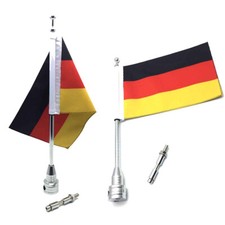 2x Motorrad Deutschland Flagge Fahne Fahnenmast 39cm mit Halterung für Harley AF