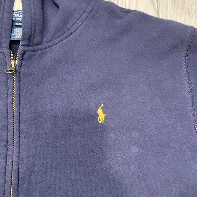 Ralph Lauren Polo Navy Blue Silver/Blue Label Baggy Hoodie (Size