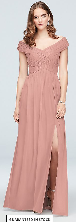 david's bridal criss cross bridesmaid dress David's Bridal F19951  Nearly Newlywed