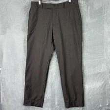 hugo boss james brown pants mens brown wool trousers size 34R (34x32)