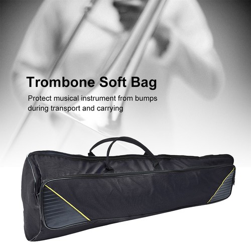 Portable Alto/Tenor Trombone Shoulders Bag Handbag Musical Instrument Acc (Black - Picture 2 of 12